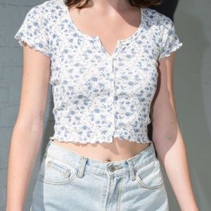 Brandy Melville zelly ruffle top